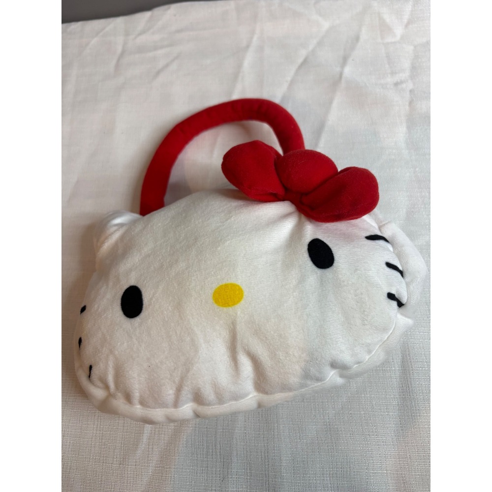 Sanrio Hello Kitty Plush Handbag White Red Bow Y2K Kawaii Character Bag